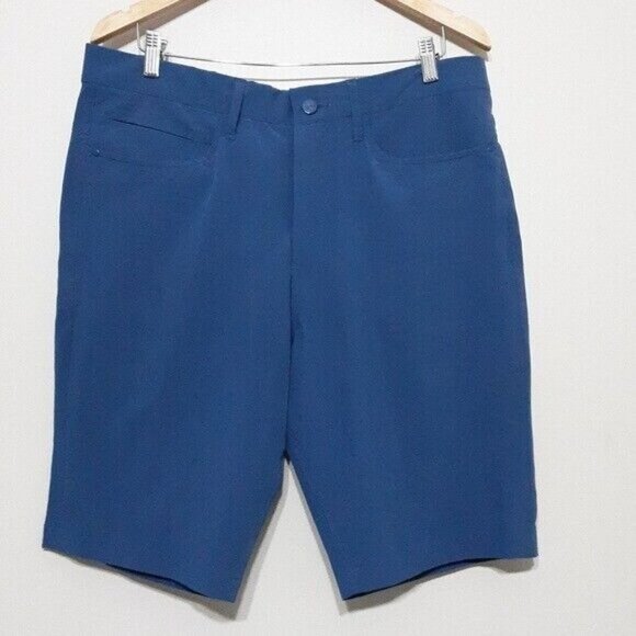 G-MAC Blue Polyester Spandex Tech Golf Short Zippered Pocket Mens Size 36 - Picture 6 of 6